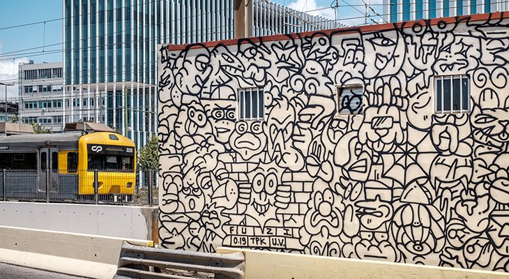 Arte urbana - Cais do Sodré - Fuzi